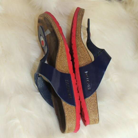 Birkenstock Blue Brown Sandals made in Germany Size 41 /10 - Picture 5 of 8